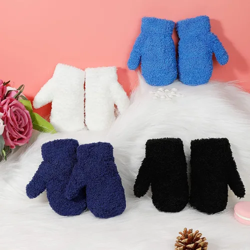 Vista 4 de ONESING 4 pares de mitones para bebés, guantes suaves para recién nacidos, guantes de invierno para bebés y niñas