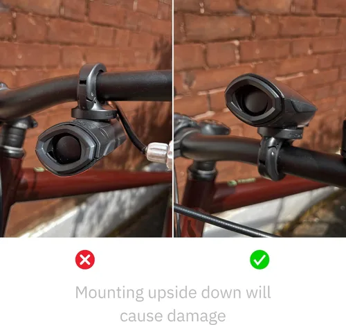 Vista 7 de Hornit Bocina de bicicleta dB140, modelo V3 mejorado, bocina de bicicleta más fuerte del mundo para mayor seguridad del conductor, gatillo remoto
