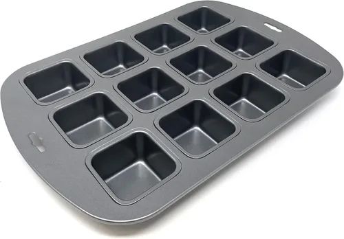 Vista 10 de Norpro Molde antiadherente de 12 cavidades para magdalenas, magdalenas y cupcakes, cuadrados