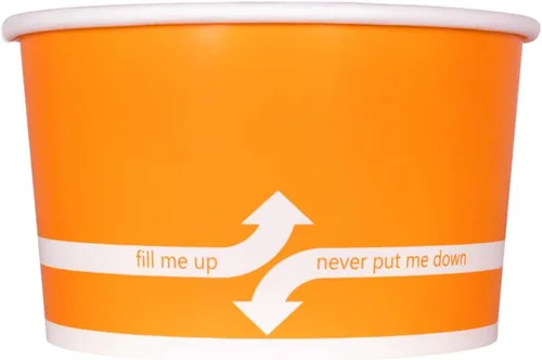 Vista 8 de Karat [473ml - 1000 uds] Tazas de papel para sopa y helado para alimentos fríos/calientes - Ideal para sopa, helado y aperitivos - Con lunares