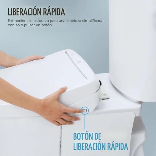 Vista 8 de TOTO WASHLET C5 - Asiento de inodoro electrónico con bidé PREMIST y EWATER+ para limpieza de varita, redondo, algodón blanco - SW3083#01