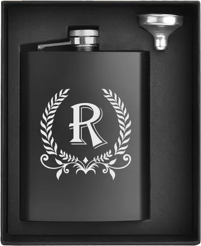 Vista 17 de ELEGANTPARK Petacas para Licor para Hombres con Iniciales Monogramadas Regalos para Hombres Cumpleaños Regalos Personalizados para Él Padrinos Papá