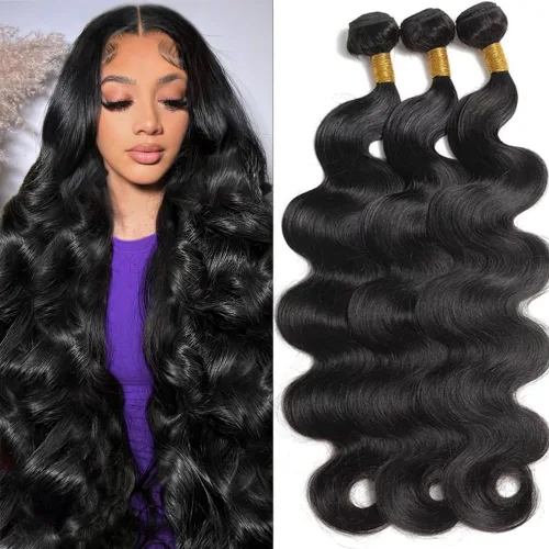 Vista 12 de 3 manojos de cabello humano 12A, ondulado, 100% sin procesar, cabello humano virgen brasileño de tejido rápido (14, 16, 18 pulgadas)