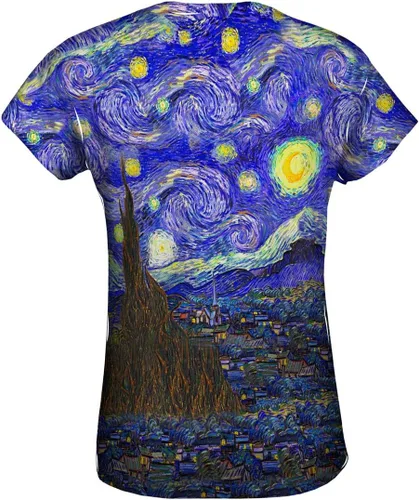 Vista 2 de Vincent Van Gogh The Starry Night - Camiseta para mujer