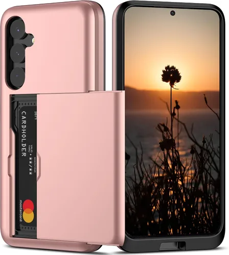 Vista 13 de Nvollnoe Funda para Samsung S23 con tarjetero 5G de 6.1 pulgadas, delgada, de doble capa, resistente, protector para Galaxy S23, funda con ranura
