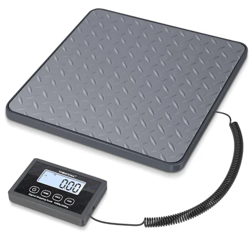 Vista 9 de THINKSCALE - Báscula de envío, báscula postal digital resistente de 440 lb x 1 oz Alloy Steel Platform with Hold, Tare & Backlit LCD, Package &