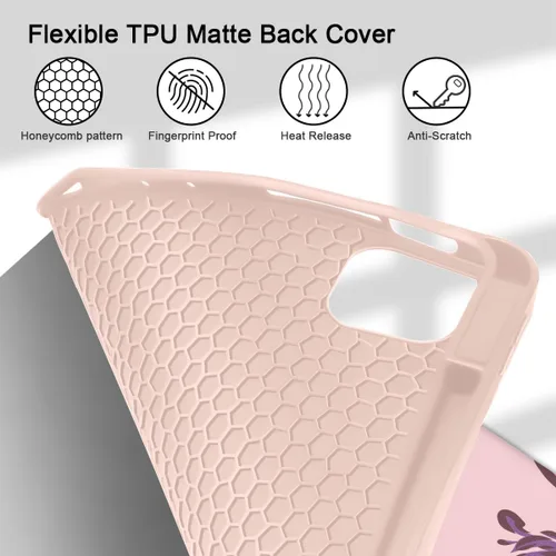 Vista 5 de Mektron Funda compatible con iPad Pro de 12.9" M2 2022 de 12.9 pulgadas, 6ª/5ª/4ª/3ª generación 2021 2020 2018, funda para tableta con cubierta