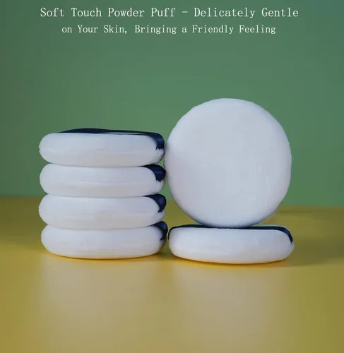 Vista 2 de Powder Puff - Polvo de maquillaje de terciopelo ultra suave lavable de 3.15 pulgadas para polvo facial, polvo fijador, polvo corporal, polvo suelto