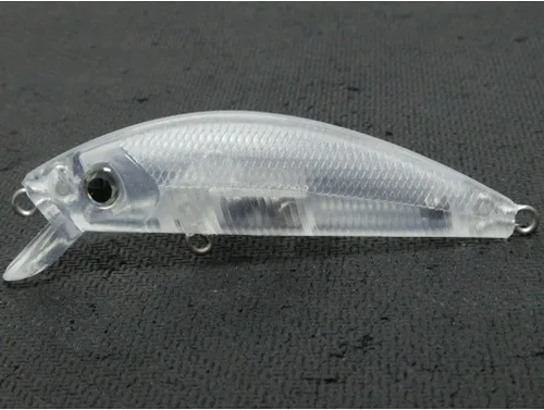 Vista 15 de 10 Señuelo en Blanco sin Pintar Minnow Crankbait de Agua Superior sin Labios Jerkbait Señuelos de Pesca