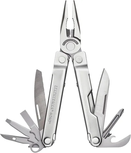 Vista 9 de LEATHERMAN, Bond, Multiherramienta ligera 14 en 1 para camping, senderismo y uso diario (EDC), fabricada en Estados Unidos, Mossy Slate