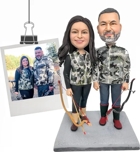 Vista 17 de Figuritas personalizadas de bobblehead de golfista para regalo para hombre, regalos personalizados del día de San Valentín a partir de fotos Golfer