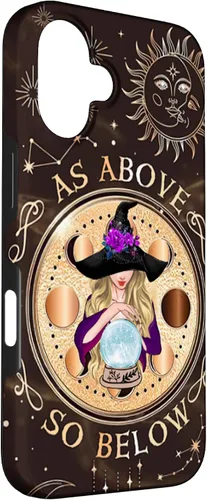 Vista 3 de iPhone 16 Witch Halloween Day - As Above - So Below Case
