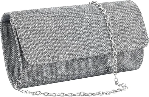 Vista 16 de Naimo - Deslumbrante bolsa pequeña de solapa, con cadena desmontable para eventos nocturnos.