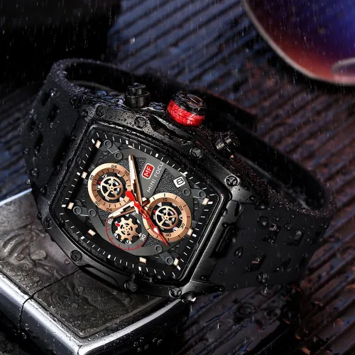Vista 5 de AIMES Watch Wristwatch for Men Fashion Casual Cool Big Dial Watch Luminous Waterproof Sport Analog Quartz Business Mens Watches Silicon Strap Dress