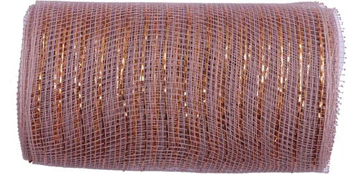 Vista 51 de YYCRAFT cinta metálica de malla de poliéster para decoración y manualidades, 10 yardas Rosa