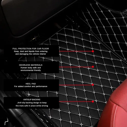 Vista 7 de Alfombrillas personalizadas para automóvil adecuadas para el 99% de automóviles, camiones, SUV, alfombrillas para todo tipo de clima, alfombrillas