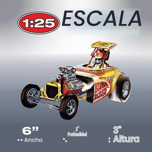 Vista 4 de MPC Bantam Blast Dragster 1:25 Kit de modelo a escala 1:25