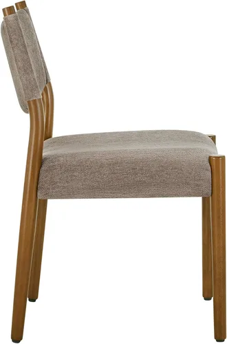 Vista 10 de KISLOT Juego de 4 sillas de comedor, sillas ergonómicas tapizadas de madera Sillas de comedor modernas de mediados de siglo, sillas ergonómicas