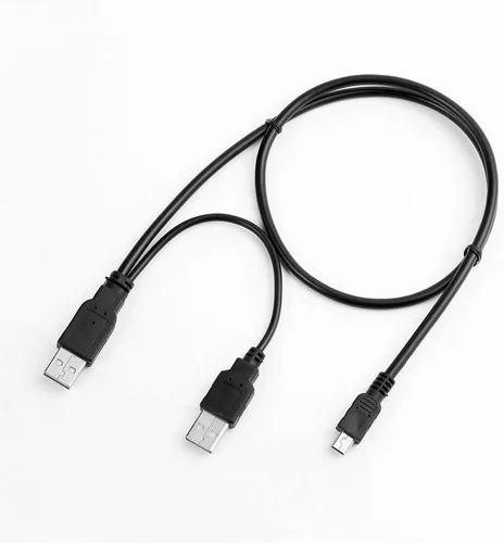 Vista 5 de MaxLLTo™ Cable de datos cargador USB Y para EMC Iomega eGo USB 2.0 disco duro portátil HDD