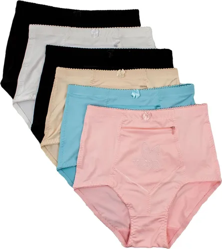 Vista 2 de Barbra Lingerie Paquete de 6 ropa interior con bolsillo para mujer Negro