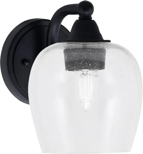Vista 26 de Toltec Lighting Paramount - Aplique de pared de 1 luz, lámpara de pared para interiores, regulable, compatible con LED de base media, acabado
