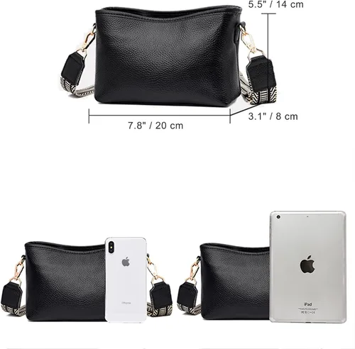 Vista 4 de Liadreem Bolso bandolera para mujer con correa ancha