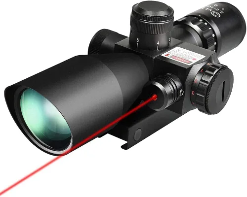 Vista 8 de CVLIFE Mira iluminada roja y verde de 2.5-10x40e con montura de 20mm