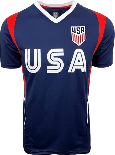 Vista 2 de Icon Sports Camiseta de fútbol para adultos USMNT de la Federación de Fútbol de los Estados Unidos