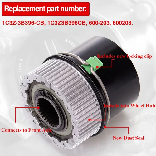 Vista 4 de Reemplazo del buje de bloqueo automático 4WD para Ford F250 F350 F450 F550 Super Duty 2000-2005 Ford Excursion 2001 2002 Lincoln Navigitor