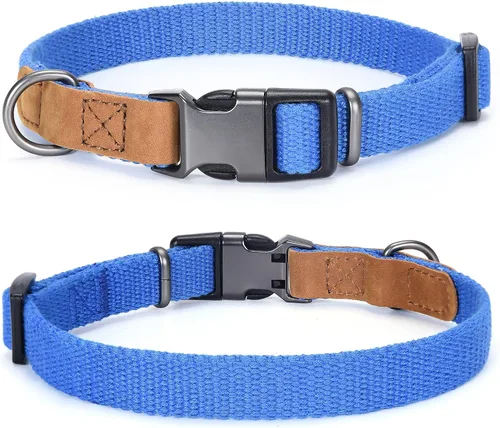 Vista 19 de Mile High Life Collar ajustable de polialgodón suave y fuerte con hebilla de liberación rápida para perros pequeños a grandes