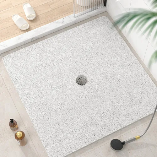 Vista 19 de HITSLAM - Tapete cuadrado para ducha, de 24 x 24 pulgadas, tapete de baño antideslizante para bañera, tapetes de baño de alcachofa de PVC suave