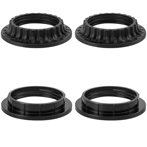 Vista 10 de DiCUNO Anillos de pantalla de lámpara E26, anillo de enchufe de luz negra, reemplazo de zócalo de bloqueo para soporte de lámpara roscado de base