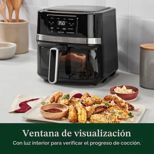 Vista 5 de Cuisinart Freidora de aire de cesta de 4.5 cuartos de galón, luz interior, piezas aptas para lavavajillas, 4 preajustes, asar, hornear, asar, freír