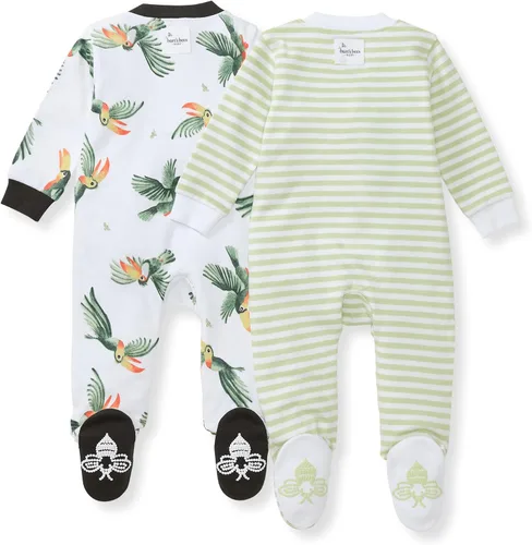 Vista 240 de Burt's Bees Baby - Pijama de una pieza para bebé, mameluco para dormir y jugar, algodón 100% orgánico, cremallera frontal