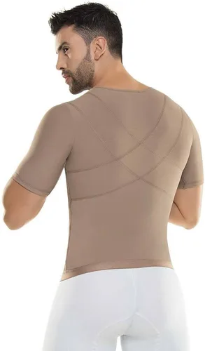 Vista 4 de Fajas Colombianas para Hombre Fajate Camiseta de control de brazo y abdomen Ref 481