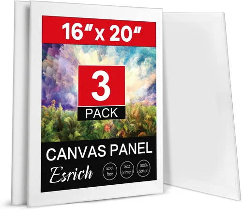 Vista 14 de ESRICH Mini lienzos para pintar, lienzo de 4 x 4 pulgadas a granel, paquete de 72 paneles de lienzo pequeños, lienzo de pintura de algodón
