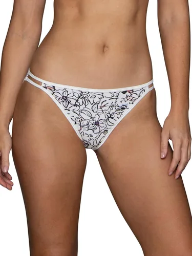 Vista 53 de Vanity Fair Bragas de bikini con tira para mujer, Illumination, con elástico sedoso y ribete de satén Paquete de 3 Negro (Midnight Black)
