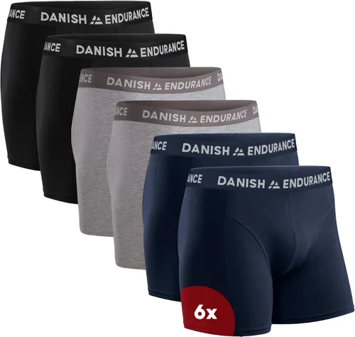 Vista 8 de DANISH ENDURANCE Men's Cotton Boxer Briefs, Soft, Breathable, 6 & 10-Pack negro (Black 10-Pack)