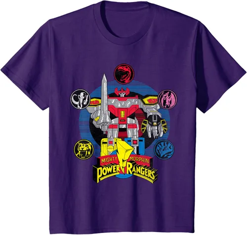 Vista 23 de Power Rangers Camiseta Megazord Asfalto