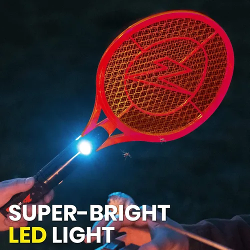 Vista 6 de Zap It Bug Zapper - Raqueta mata mosquitos recargable de 4000 voltios, cable de carga USB, Paquete de 2