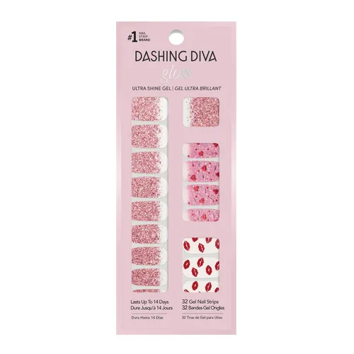 Vista 13 de Dashing Diva Flor Azul - Tiras de uñas de gel brillantes, sin rayos UV, resistentes al astillado, de larga duración, juego de manicura de 3 piezas