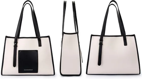Vista 5 de Montana West Tote Bags Vegan Leather Purses and Handbags for Women Top Handle Ladies Shoulder Bags