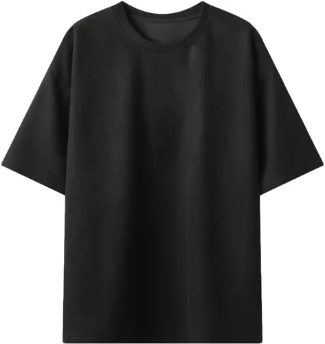 Vista 6 de Camiseta para hombre, talla grande, cuello redondo, manga corta, para gimnasio, entrenamiento, atlética, verano, trabajo, camisa de franela