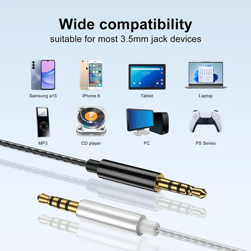Vista 5 de Paquete de 2 auriculares con cable con micrófono, auriculares intrauditivos con cable con bloqueo de ruido y control de volumen, sonido premium