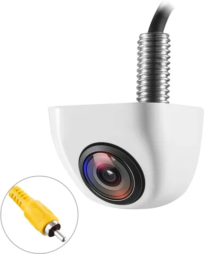 Vista 11 de NATIKA Cámara de retroceso/visión frontal, IP69K, impermeable, gran visión nocturna, HD y súper gran angular, de metal, estilo OEM, cámara de Negro