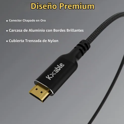 Vista 3 de Cable USB C a HDMI 2.1 de 4 pies, con 2 adaptadores HDMI, 8K@60Hz, 4K