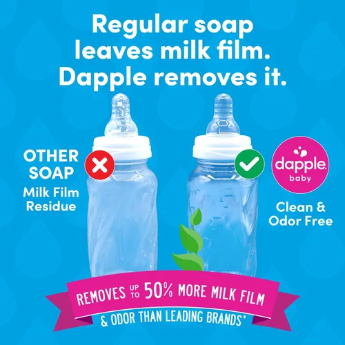 Vista 2 de Repuesto para líquido para lavar platos y botellas de bebé Dapple, sin fragancia, 34 onzas líquidas, DP-035B, 2