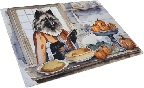 Vista 91 de Caroline's Treasures DAC1720LCB Affenpinscher - Tabla de cortar de vidrio con calabazas para cocina de otoño, grande, decorativa, de vidrio