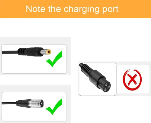 Vista 3 de Cargador de 42V para HY-A02 37V 2.0Ah Batería Compatible con HY-A02 Cable Adaptador de Alimentación de Batería