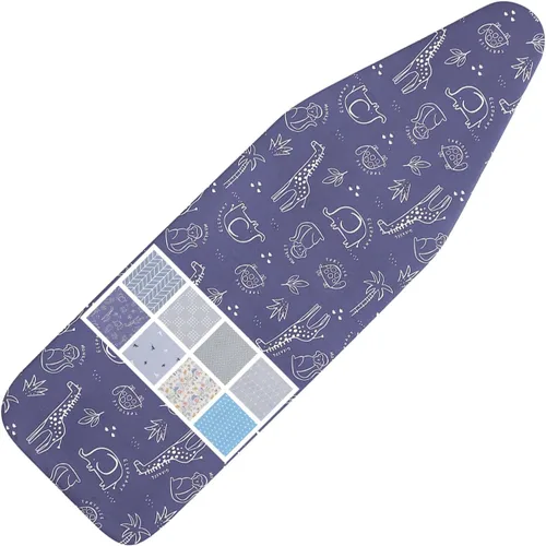 Vista 9 de Funda para tabla de planchar y almohadilla de tamaño estándar 15 x 54, 3 pares de correas de cierre de , bordes elásticos, 2 capas para tabla